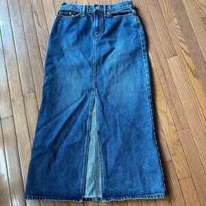 Gap Jeans Midi slit Jean skirt